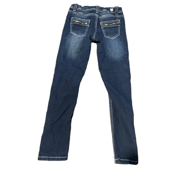 MINI MOCA EUC GIRLS JEANS DENIM OANTS BOTTOMS GIRL SUMMER CASUAL WINTER SIZR 8 - Picture 2 of 6